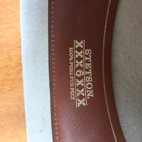 Stetson Cowboy Hat Womens Gray Felt Size 7 1/4 Rhinestone Band USA Western - Picture 6 of 9